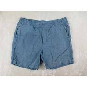 Tommy Bahama Shorts Mens Extra Large Blue Striped Linen Blend Pockets Chino*